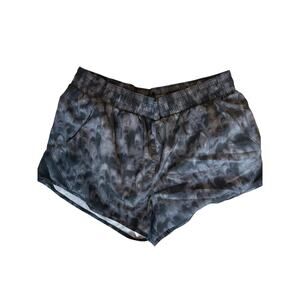 All In Motion Women's Gray Black Tie Dye Lined Flowy Running Shorts Size L